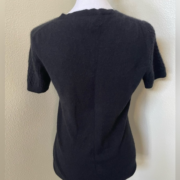 Alex Marie Size medium 100% Cashmere Black top - Picture 3 of 5